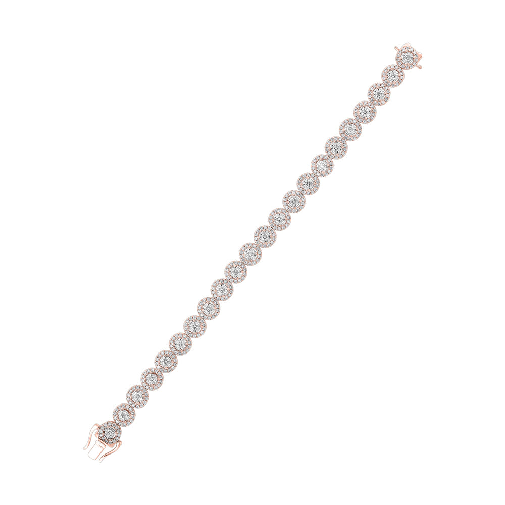 14Kt Rose Gold Diamond 5Ctw Bracelet