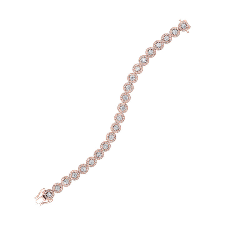 14Kt Rose Gold Diamond 5Ctw Bracelet