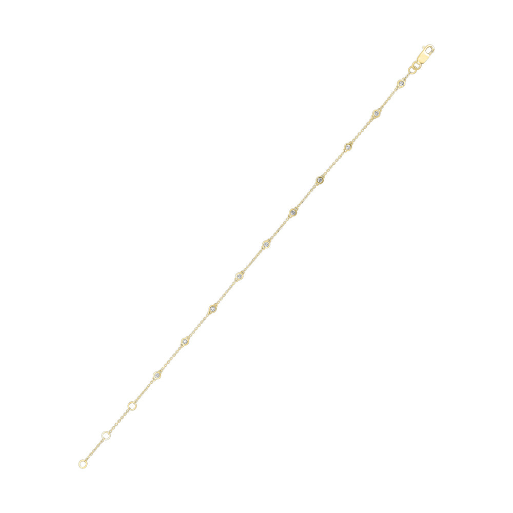 14Kt Yellow Gold Diamond 1/4Ctw Bracelet