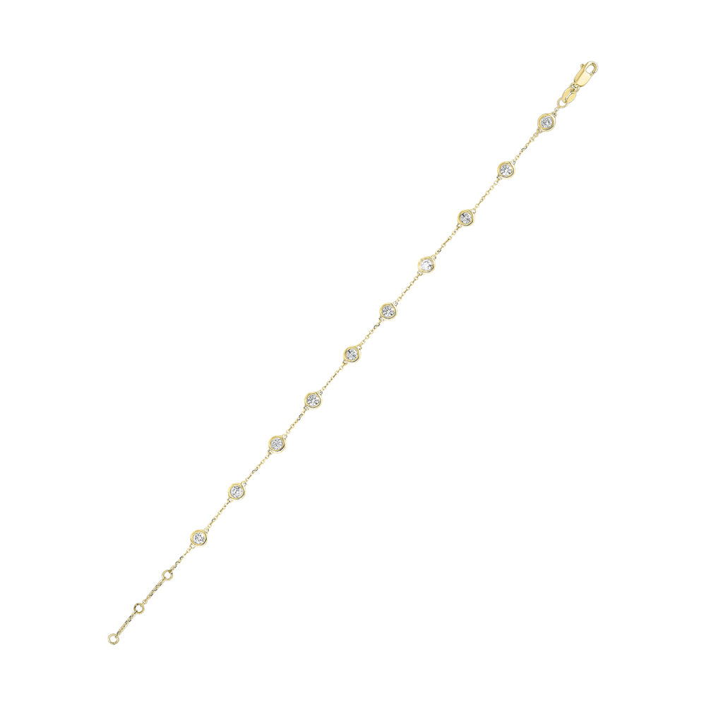 14Kt Yellow Gold Diamond 3/4Ctw Bracelet