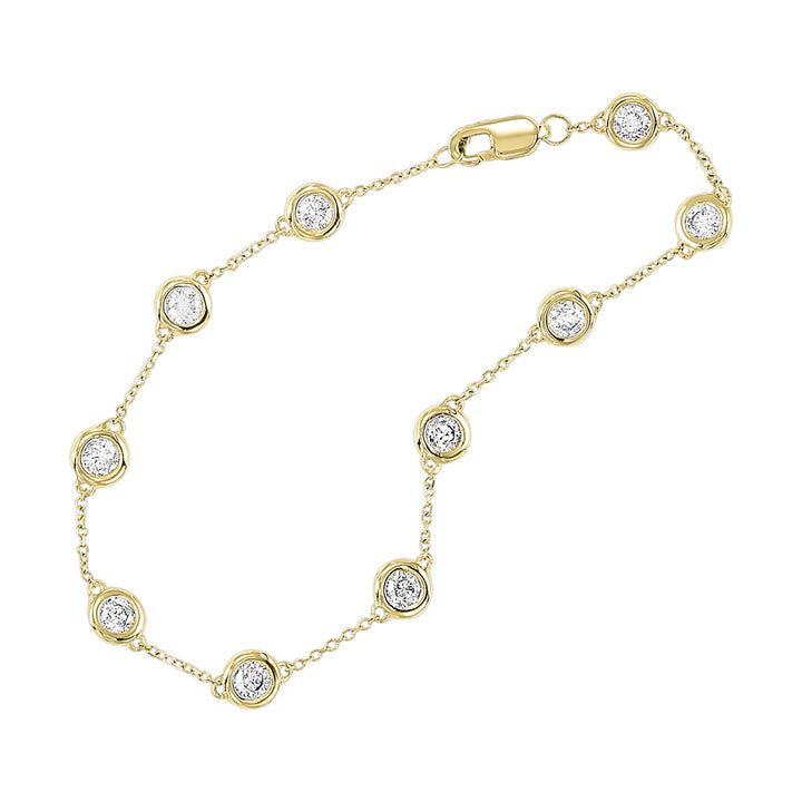 14Kt Yellow Gold Diamond 1Ctw Bracelet