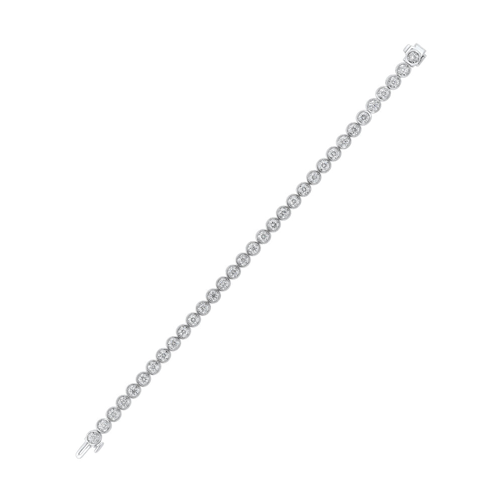 14Kt White Gold Diamond 3Ctw Bracelet