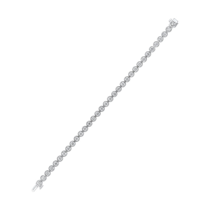 14Kt White Gold Diamond 3Ctw Bracelet