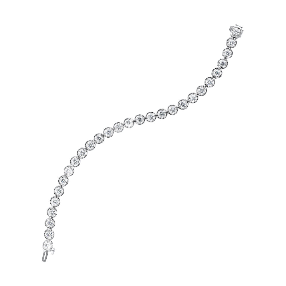 14Kt White Gold Diamond 3Ctw Bracelet