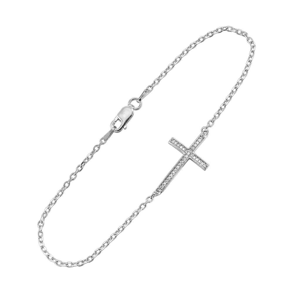 Silver Diamond 1/10Ctw Bracelet