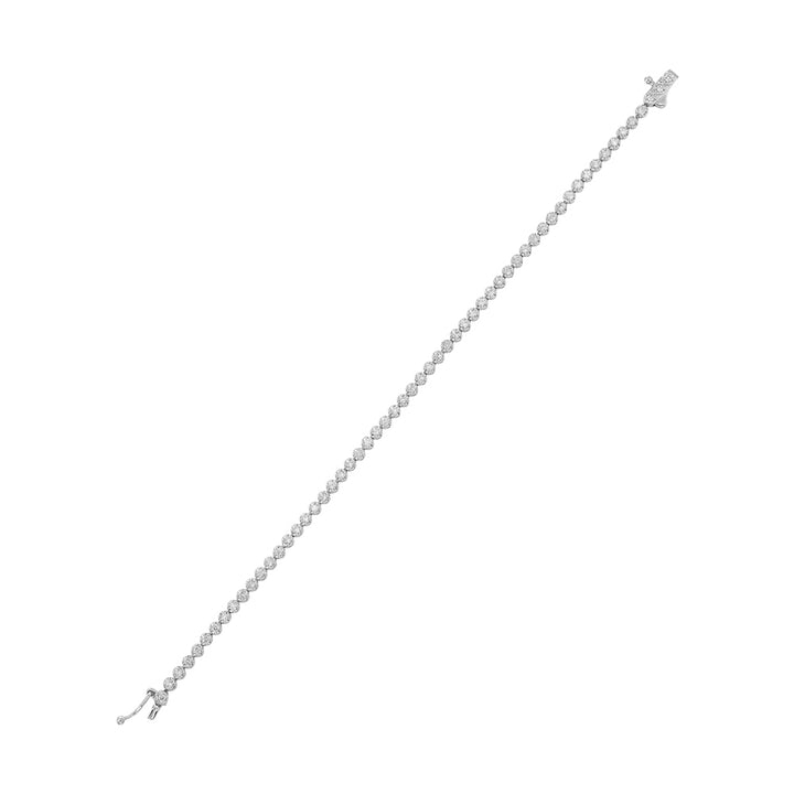 14Kt White Gold Diamond 1Ctw Bracelet