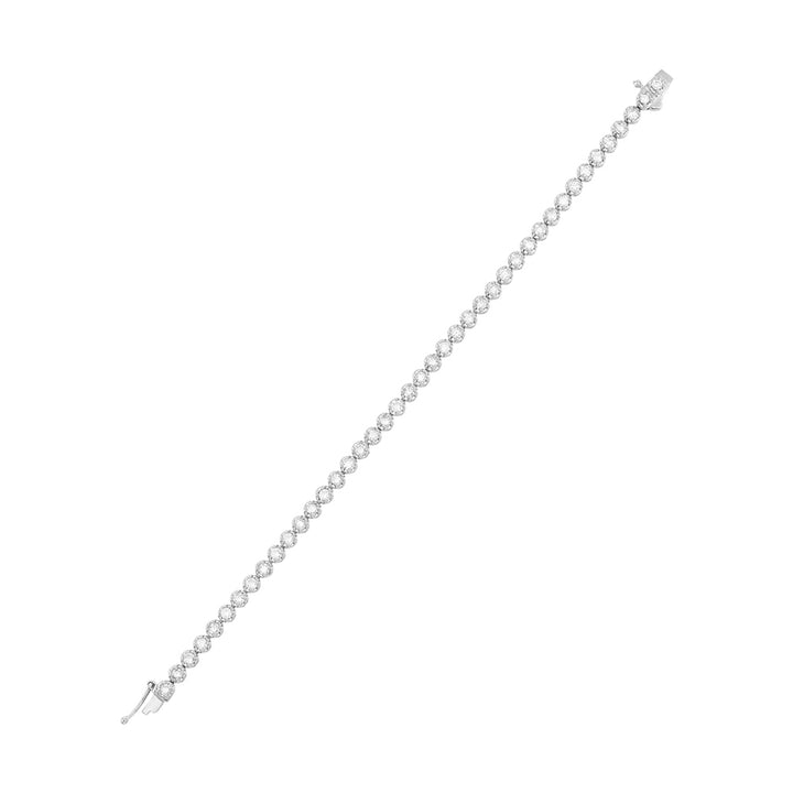 14Kt White Gold Diamond 3Ctw Bracelet