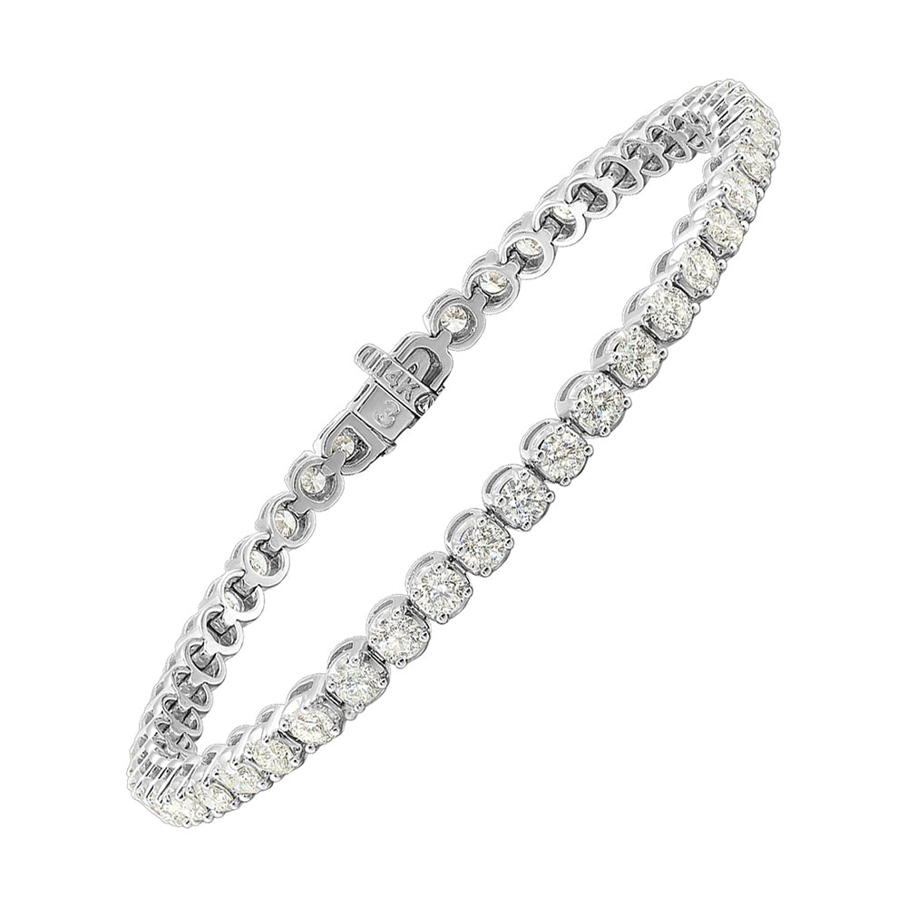 14Kt White Gold Diamond 5Ctw Bracelet