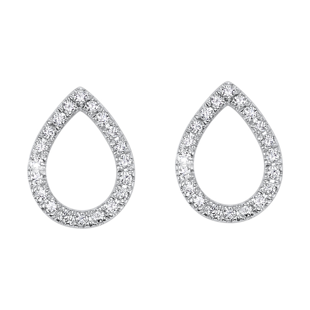 14Kt White Gold Diamond 1/12Ctw Earring