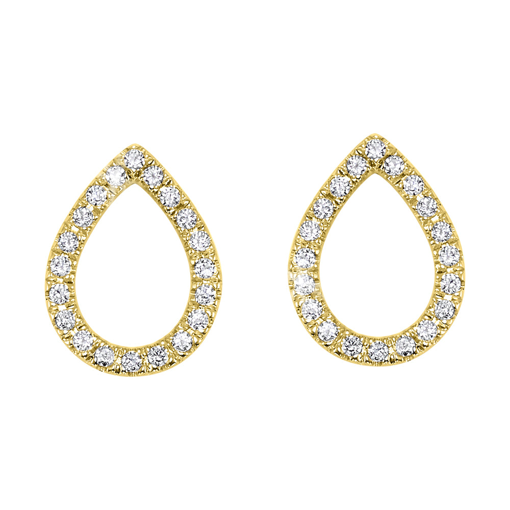 14Kt Yellow Gold Diamond 1/12Ctw Earring