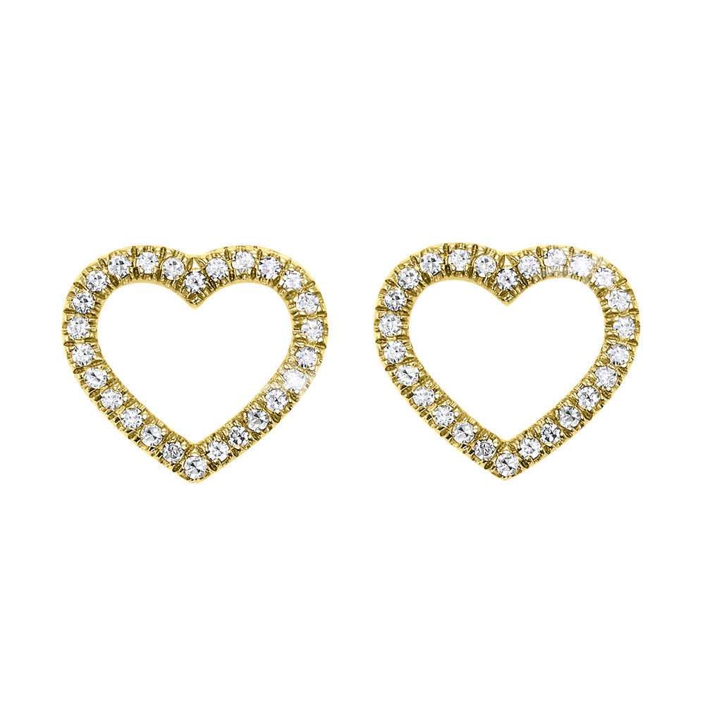 14Kt Yellow Gold Diamond 1/10Ctw Earring