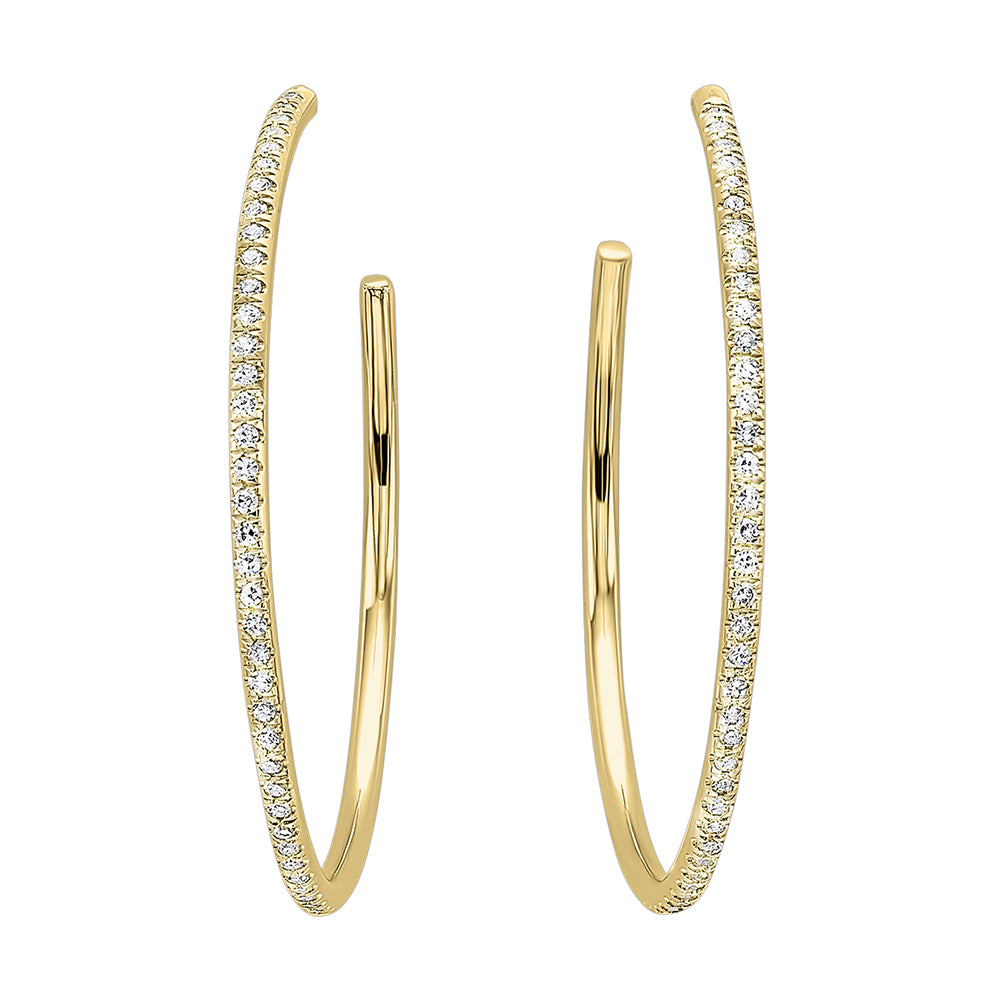 14Kt Yellow Gold Diamond 1/15Ctw Earring