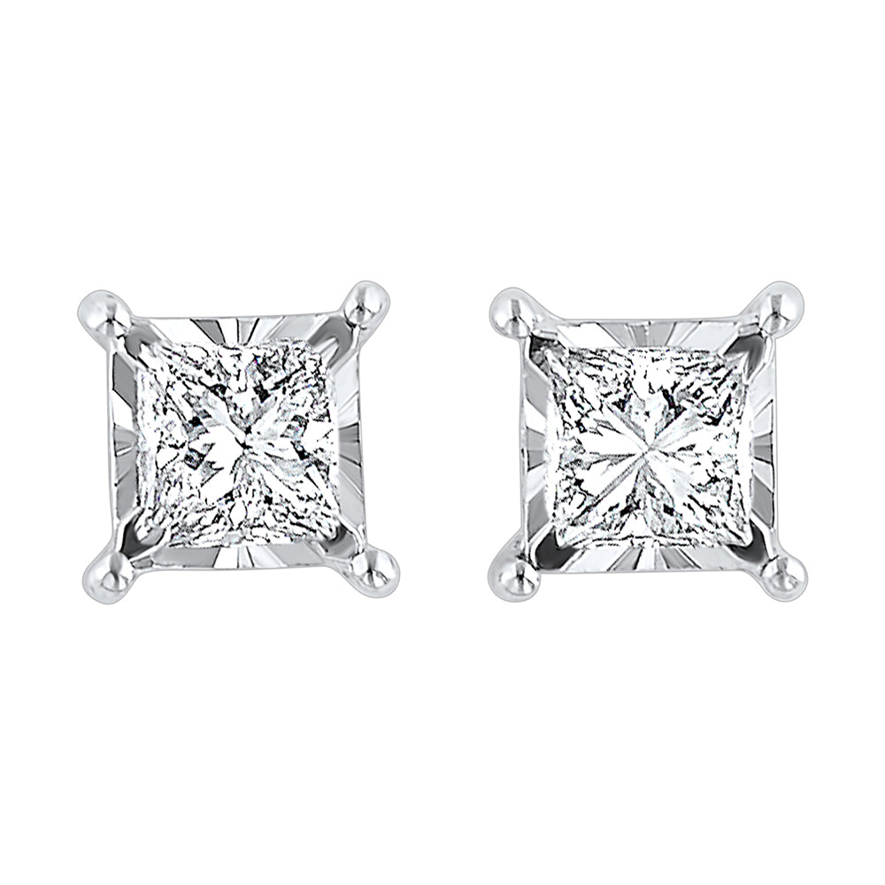 14Kt White Gold Diamond 3/4Ctw Earring