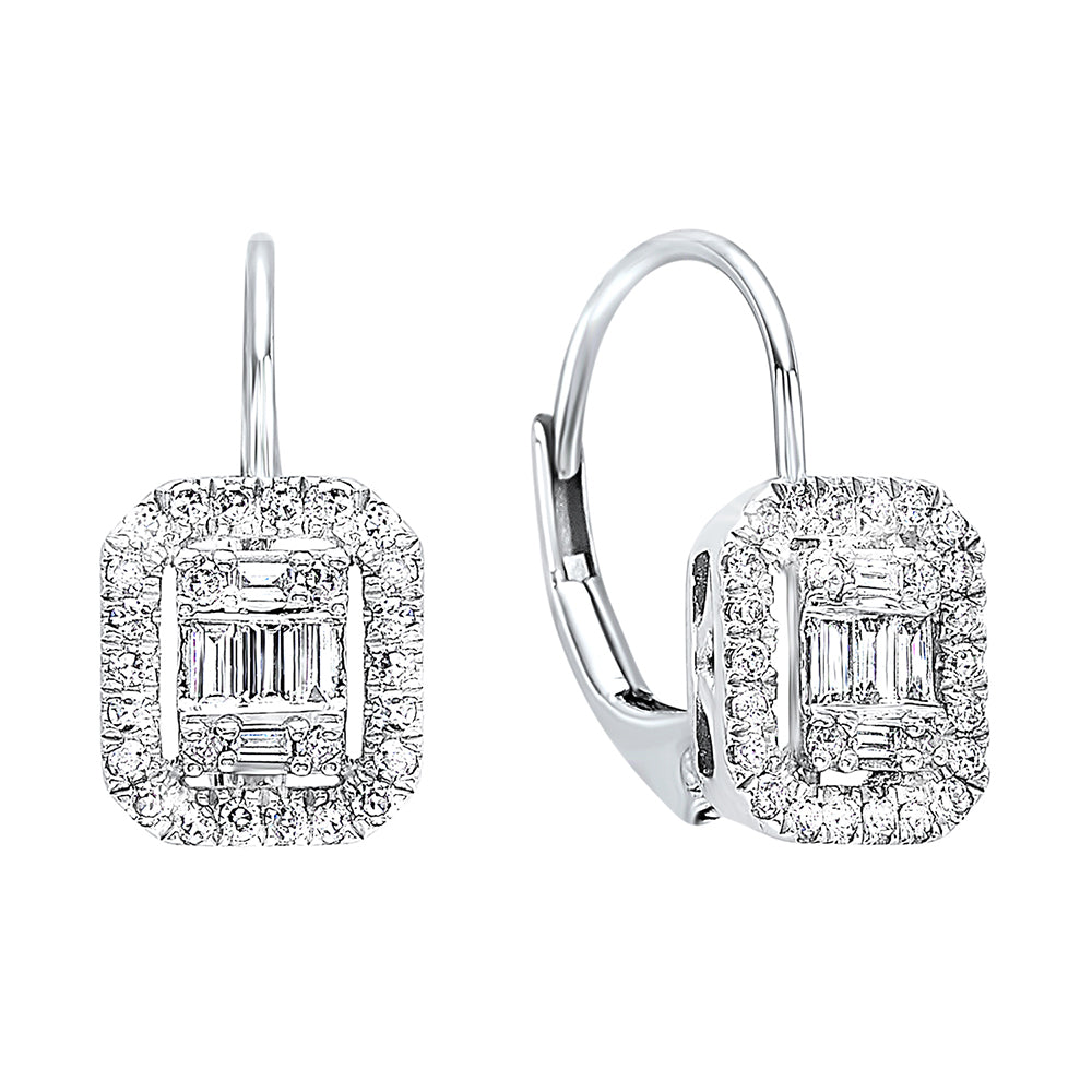 14Kt White Gold Diamond 1/3Ctw Earring
