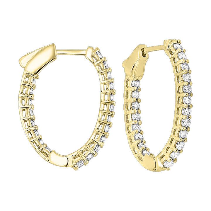 14Kt Yellow Gold Diamond 1Ctw Earring