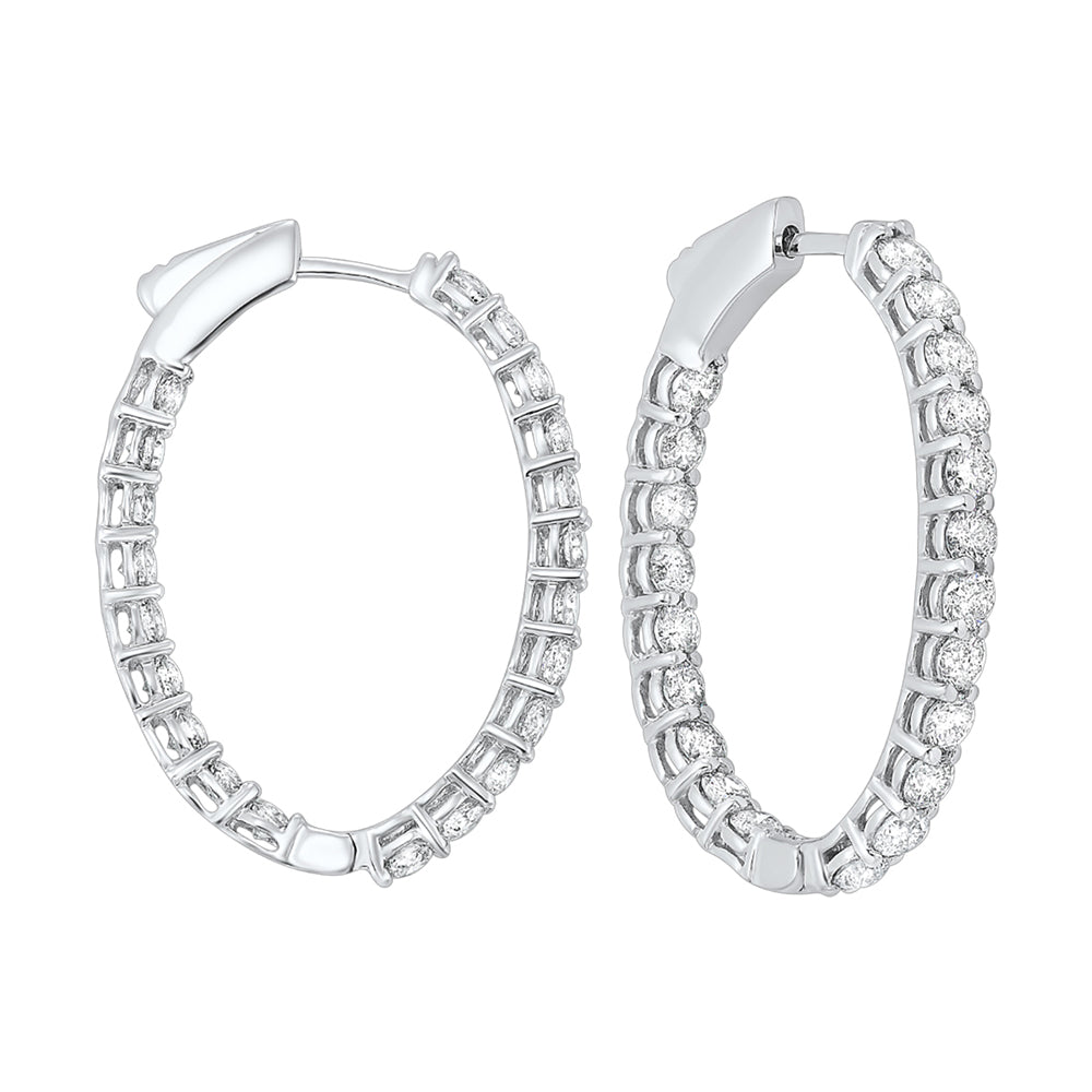 14Kt White Gold Diamond 3Ctw Earring