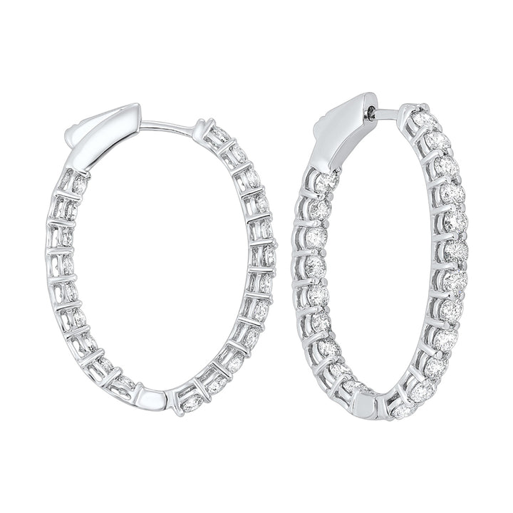 14Kt White Gold Diamond 3Ctw Earring