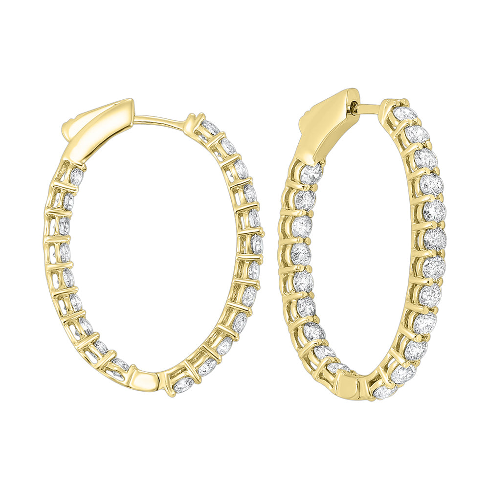 14Kt Yellow Gold Diamond 3Ctw Earring