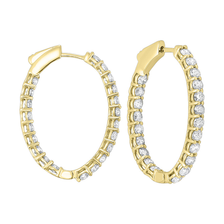 14Kt Yellow Gold Diamond 3Ctw Earring