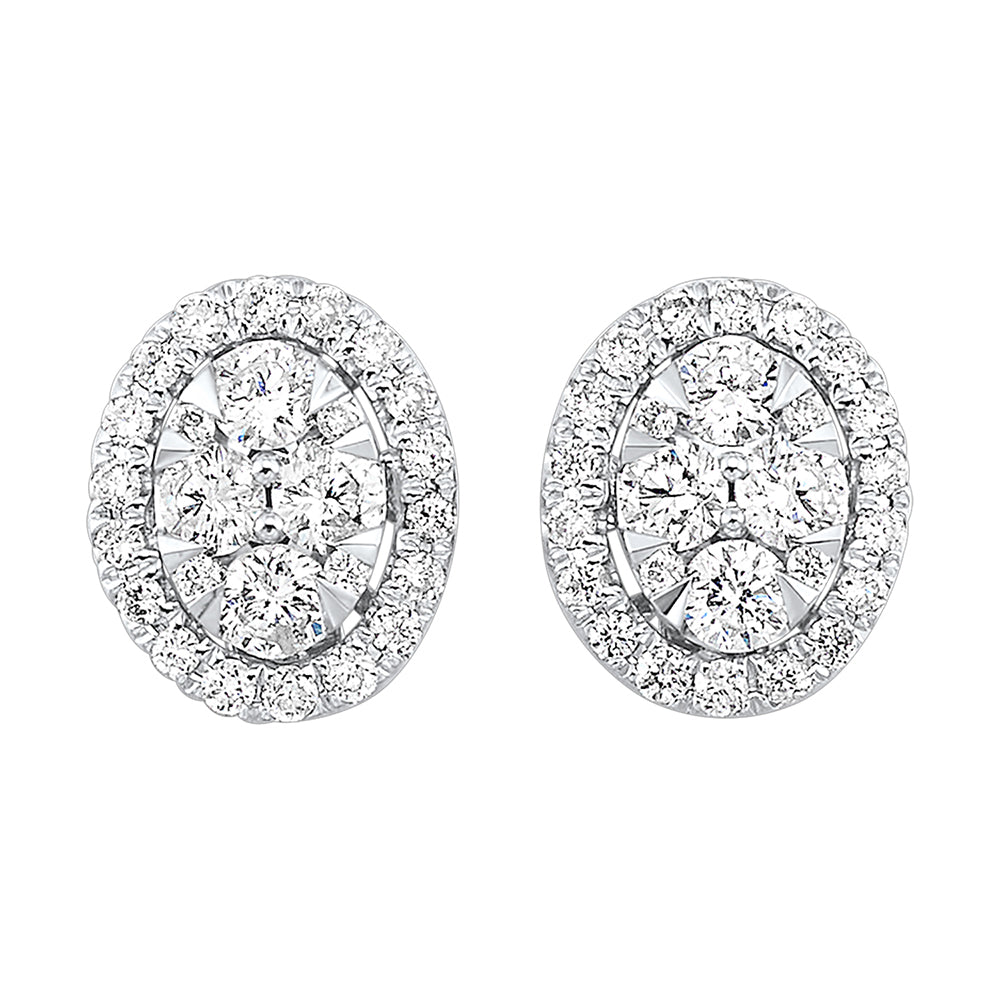 14Kt White Gold Diamond 1/2Ctw Earring