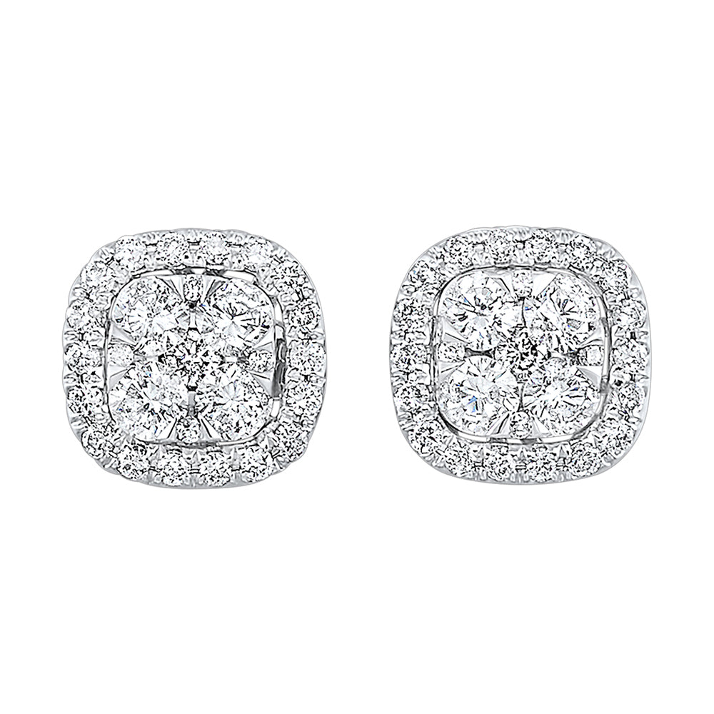14Kt White Gold Diamond 1/2Ctw Earring