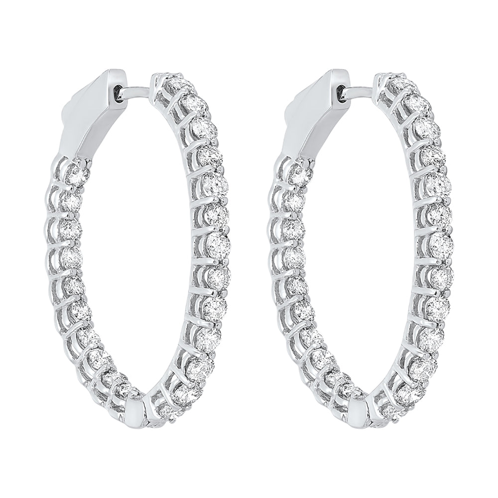 14Kt White Gold Diamond 2Ctw Earring
