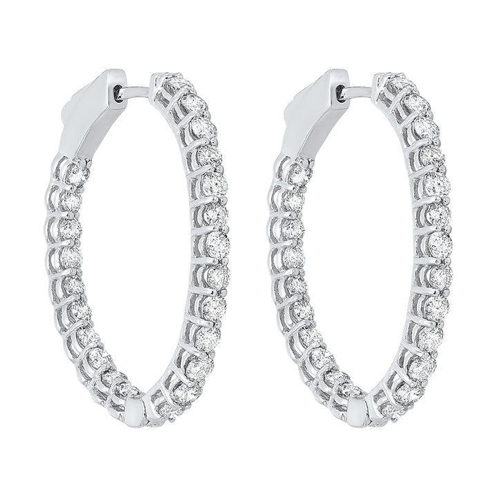 14Kt White Gold Diamond 2Ctw Earring
