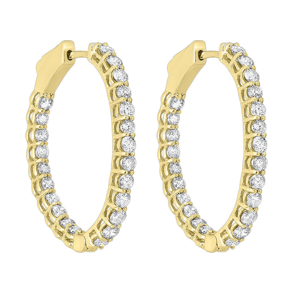 14Kt Yellow Gold Diamond 2Ctw Earring