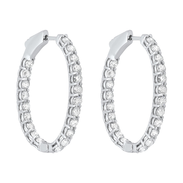 14Kt White Gold Diamond 3Ctw Earring