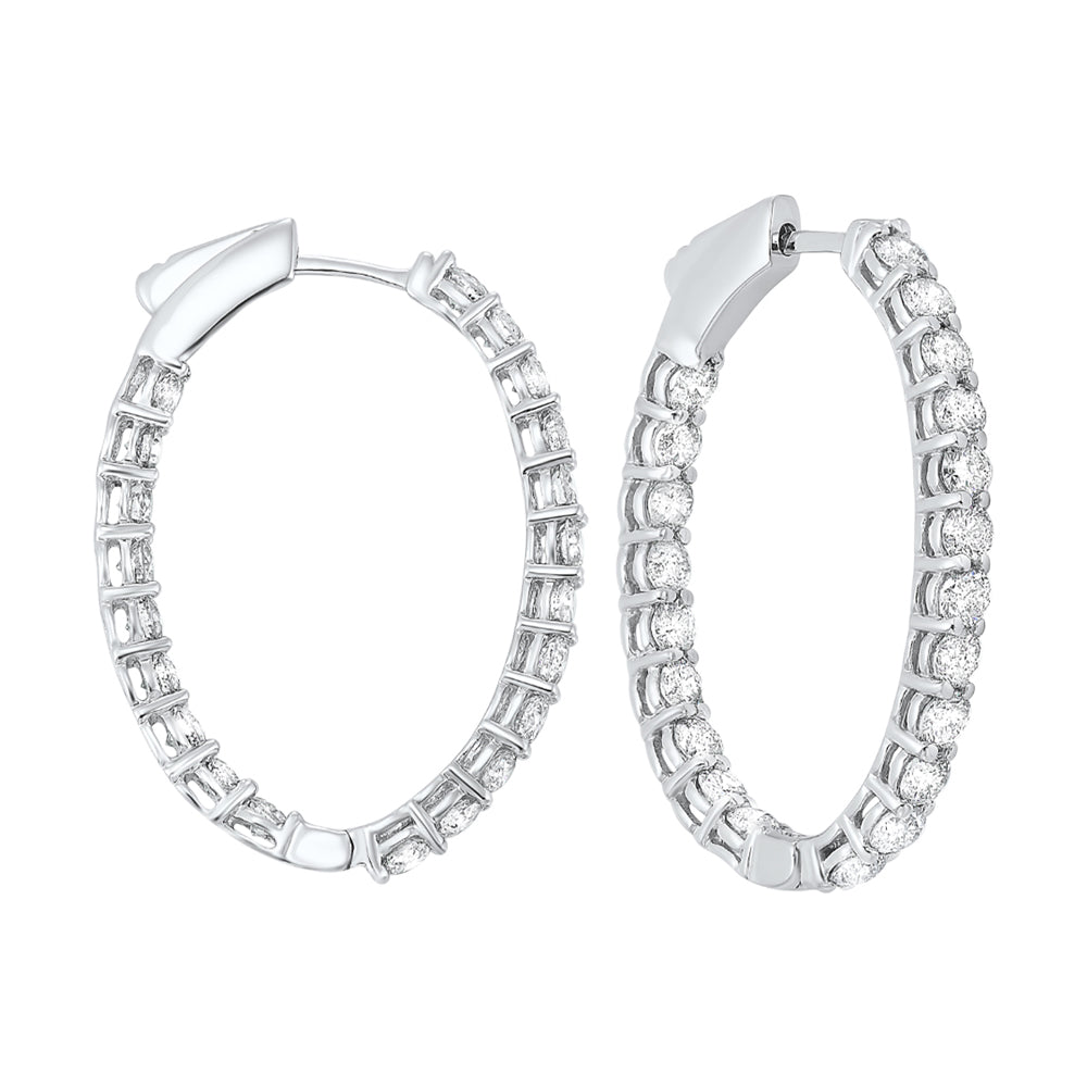 14Kt White Gold Diamond 3Ctw Earring