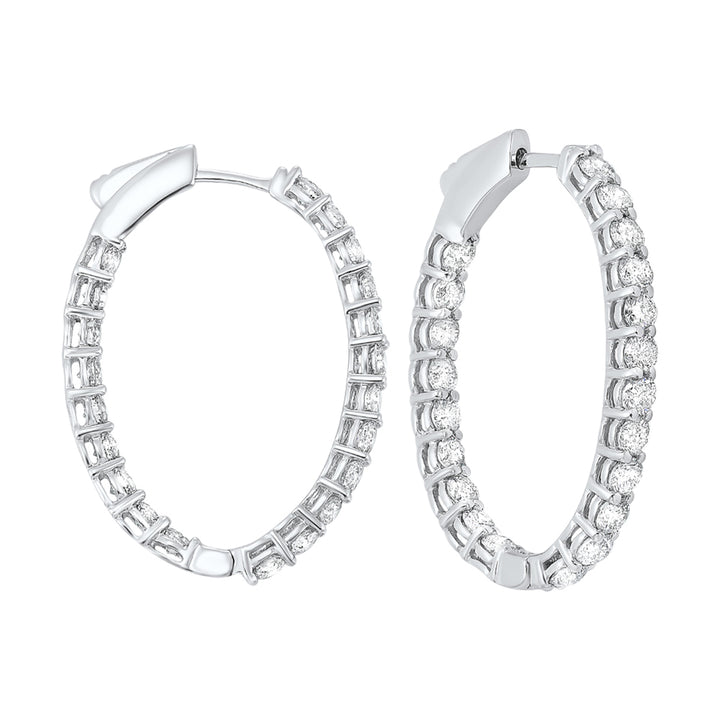 14Kt White Gold Diamond 3Ctw Earring