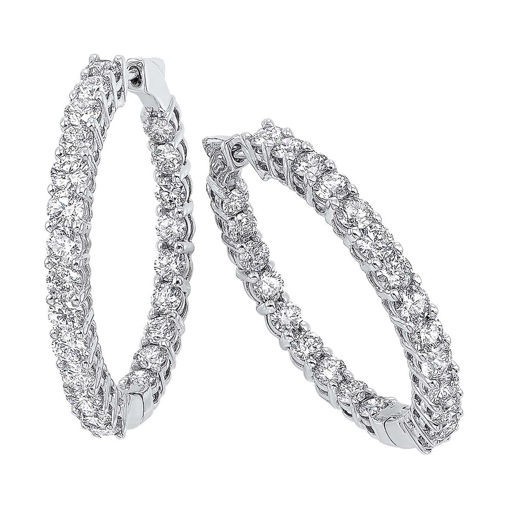 14Kt White Gold Diamond 5Ctw Earring