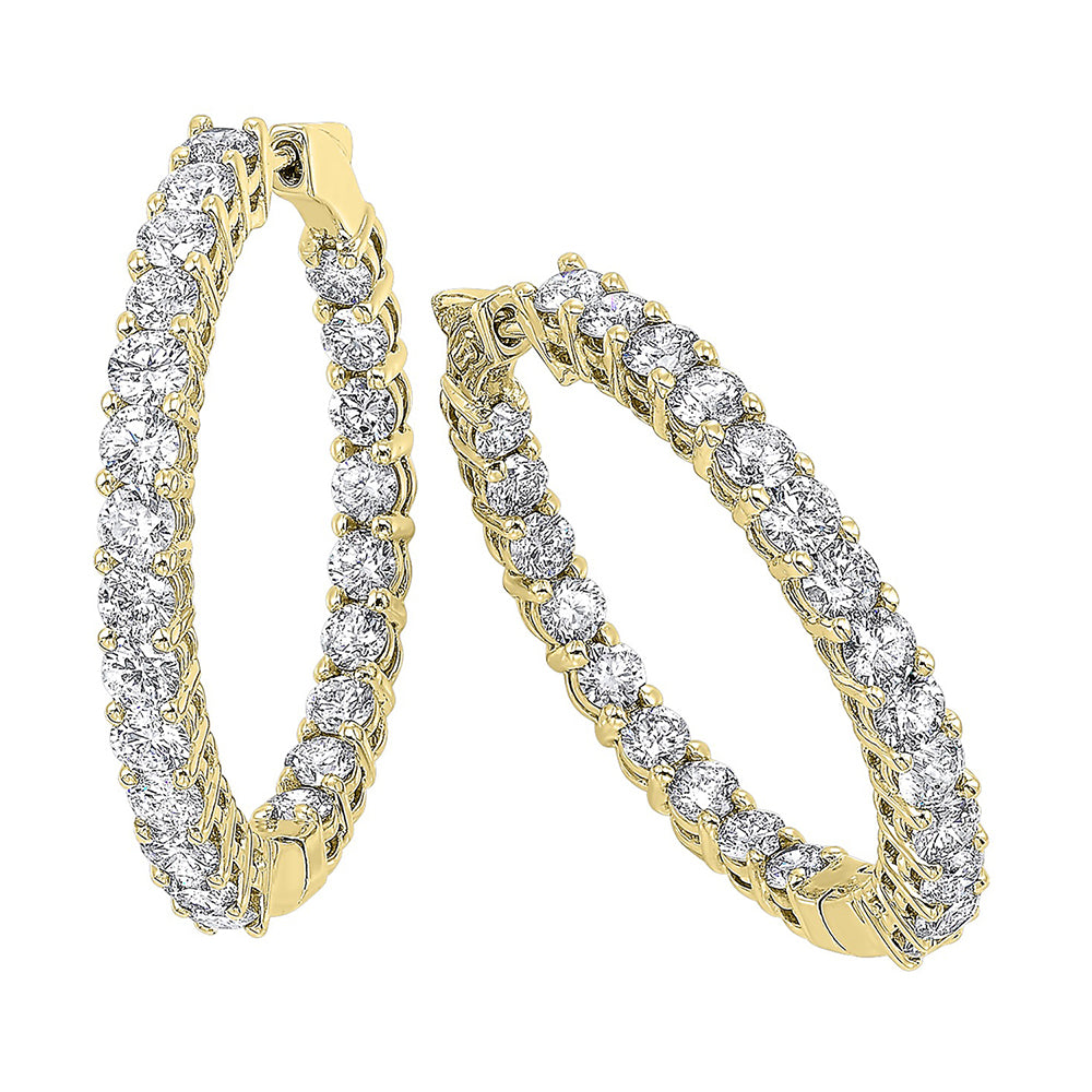 14Kt Yellow Gold Diamond 5Ctw Earring