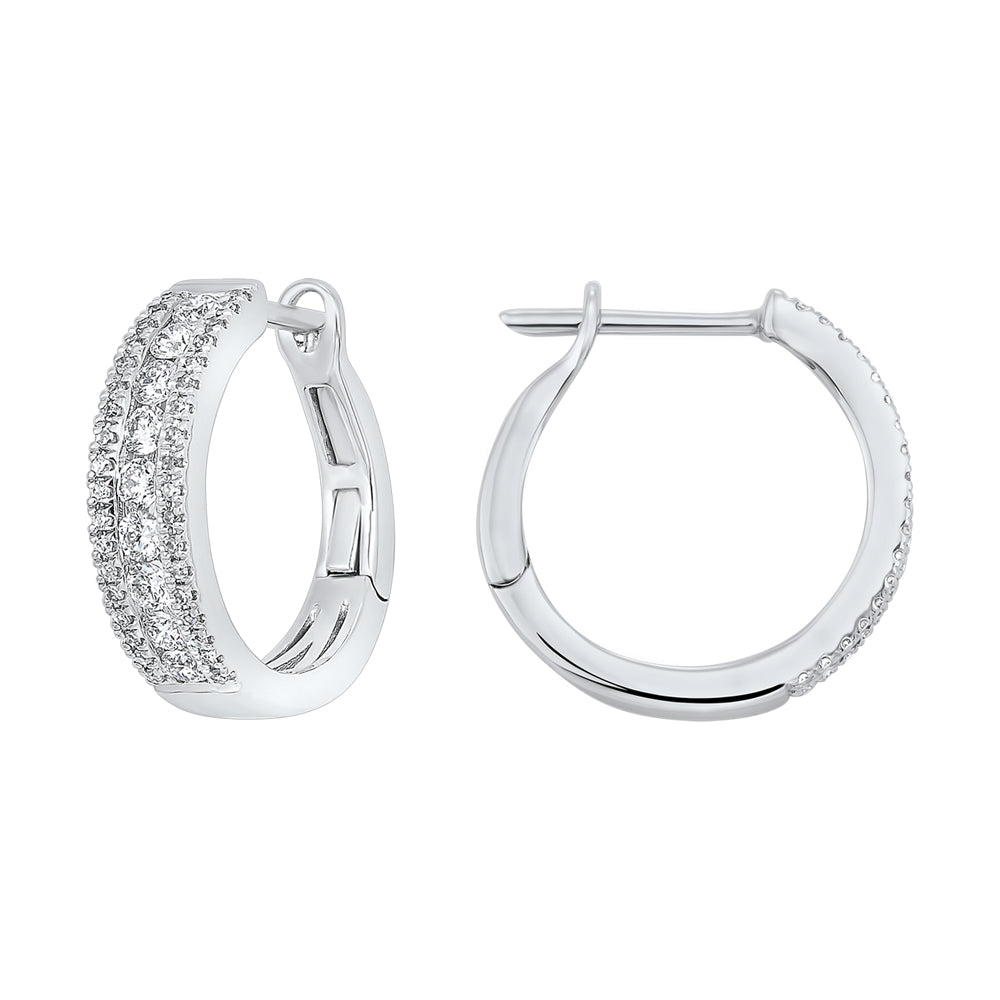 14Kt White Gold Diamond 3/4Ctw Earring