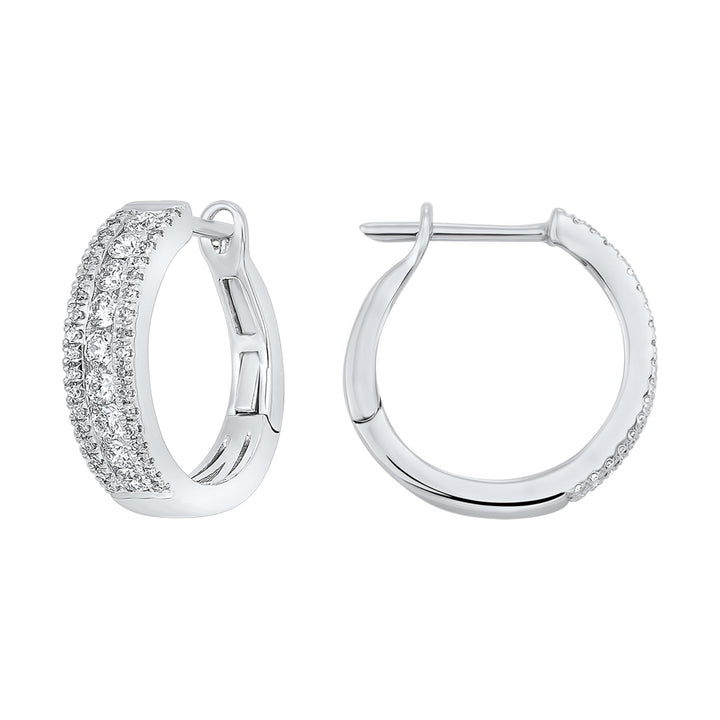 14Kt White Gold Diamond 3/4Ctw Earring