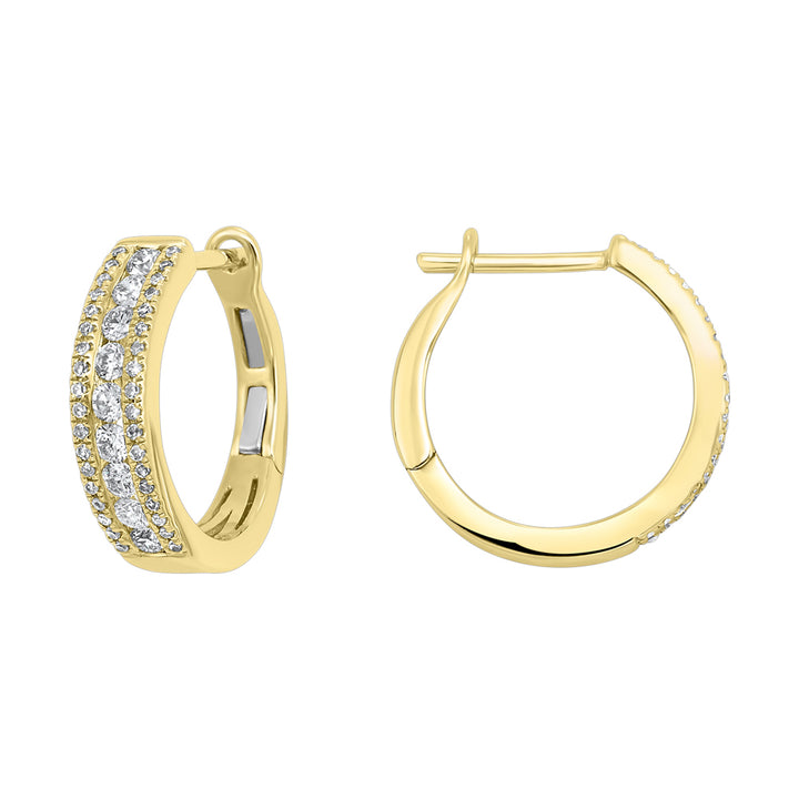 14Kt Yellow Gold Diamond 3/4Ctw Earring