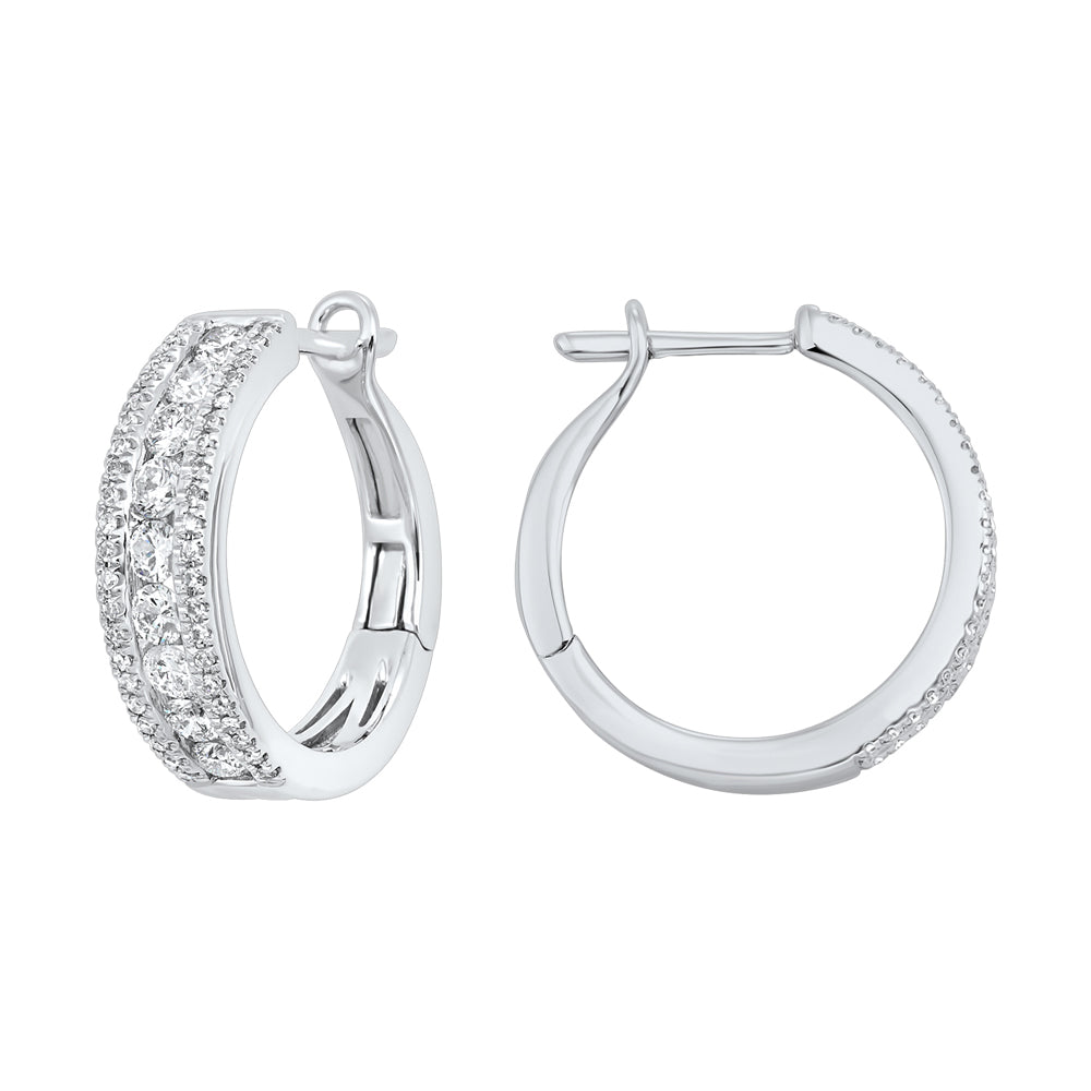 14Kt White Gold Diamond 1Ctw Earring