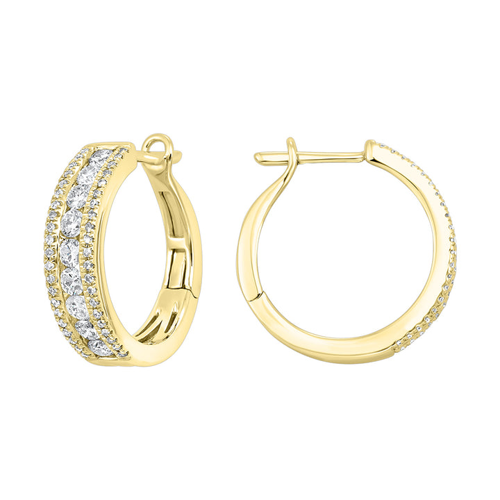 14Kt Yellow Gold Diamond 1Ctw Earring