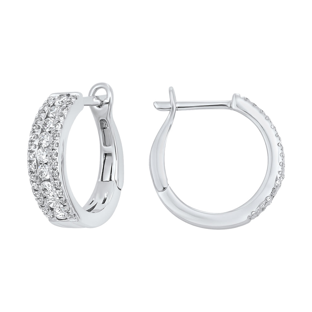 14Kt White Gold Diamond 1/2Ctw Earring