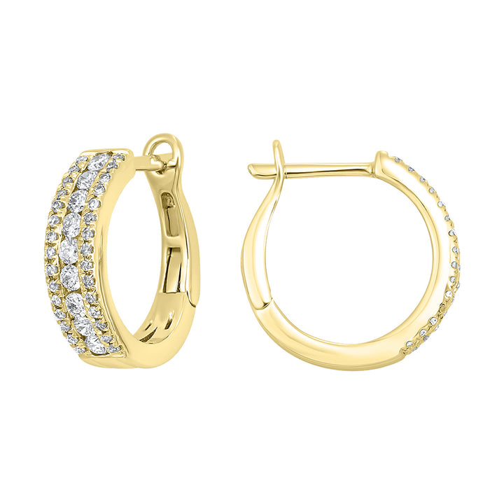 14Kt Yellow Gold Diamond 1/2Ctw Earring