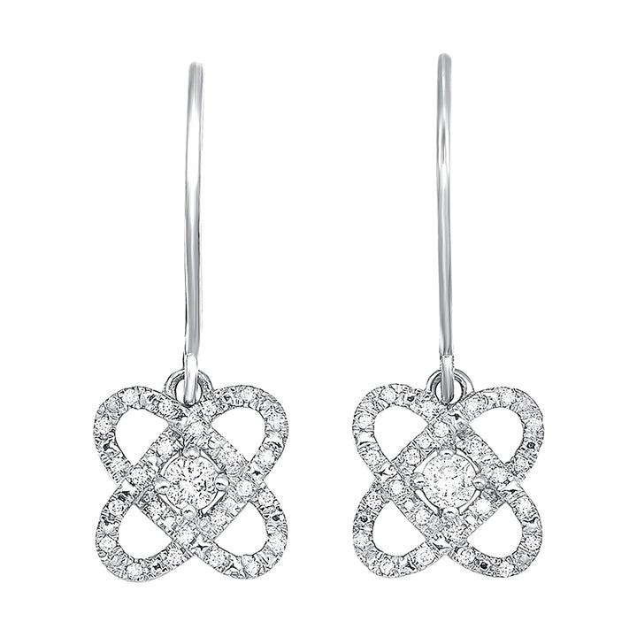 Silver Diamond 1/5Ctw Earring