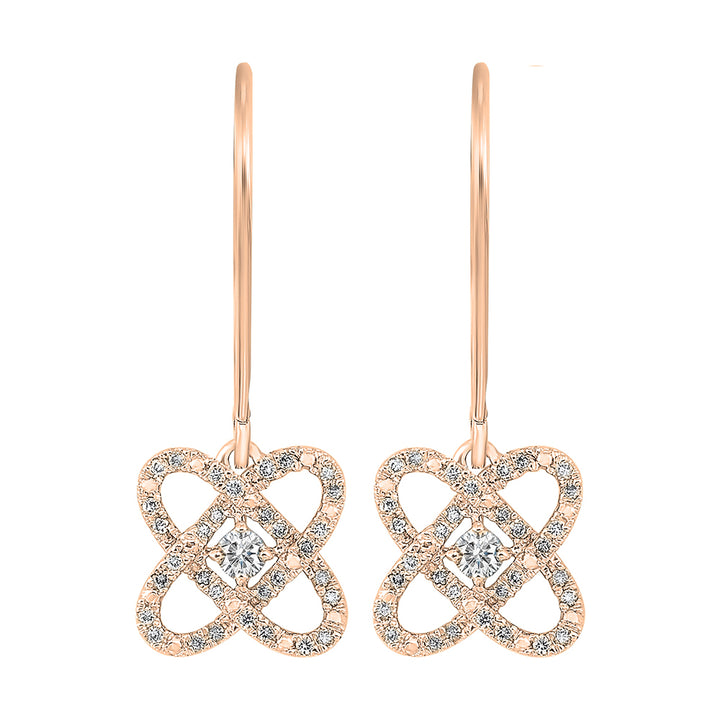14Kt Rose Gold Diamond 1/2Ctw Earring
