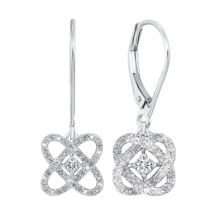 14Kt White Gold Diamond 1/2Ctw Earring