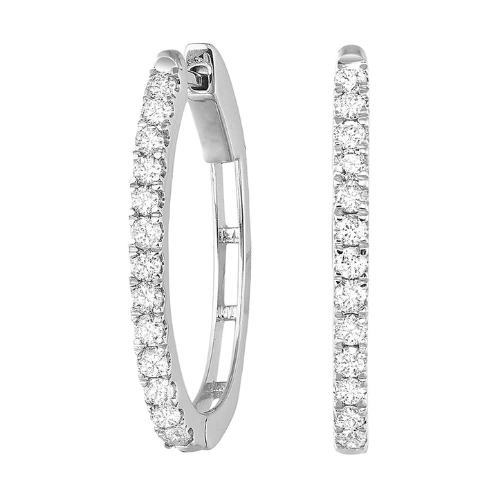 14Kt White Gold Diamond 1Ctw Earring
