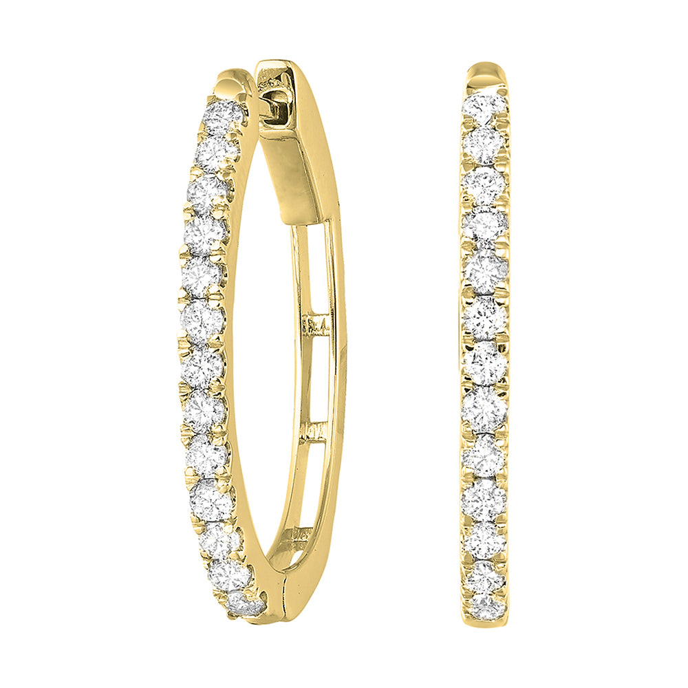 14Kt Yellow Gold Diamond 1/4Ctw Earring