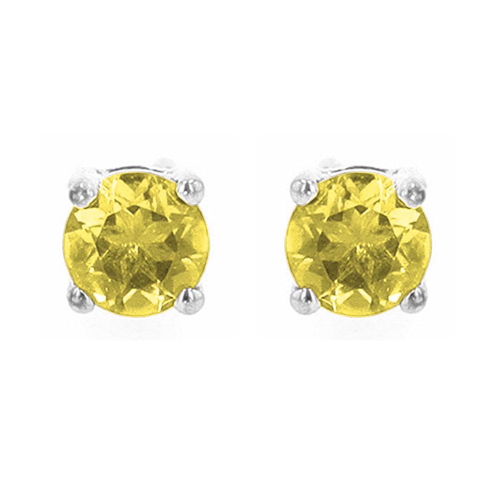 Silver Citrine 1/2Ctw Earring