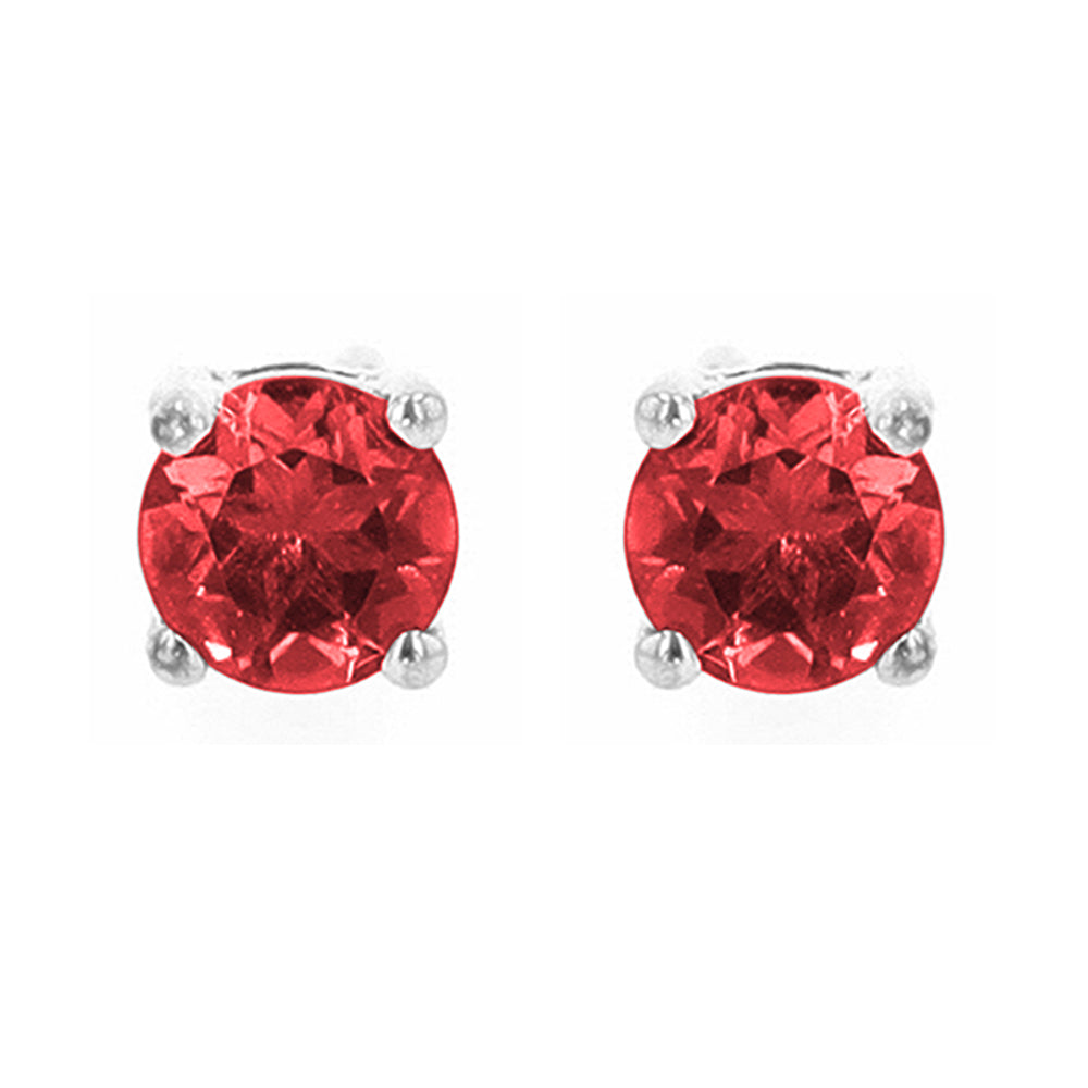 Silver Garnet 5/8Ctw Earring