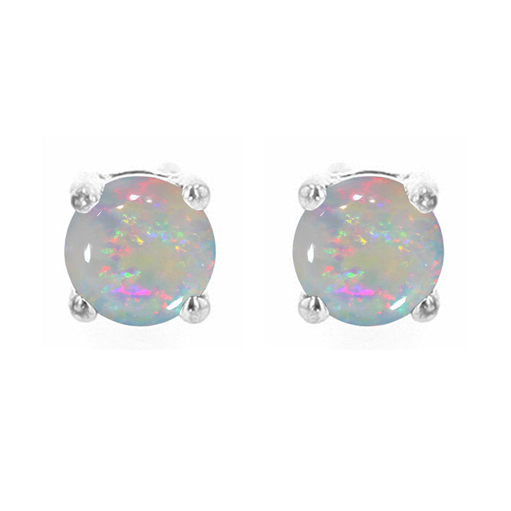 Silver Opal 3/8Ctw Earring