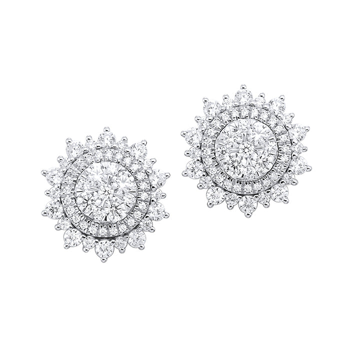 14Kt White Gold Diamond 1Ctw Earring