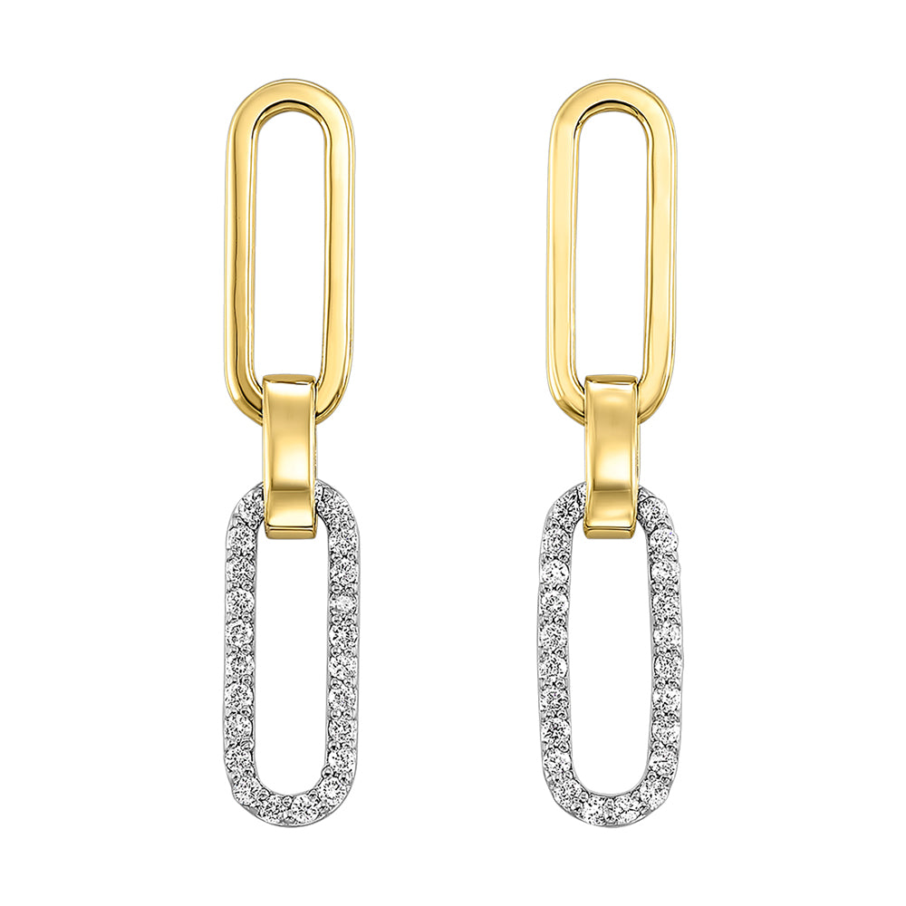 14Kt Yellow Gold Diamond 1/3Ctw Earring